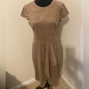Women’s Maggy London Brown Suede Midi Dress - Size 8